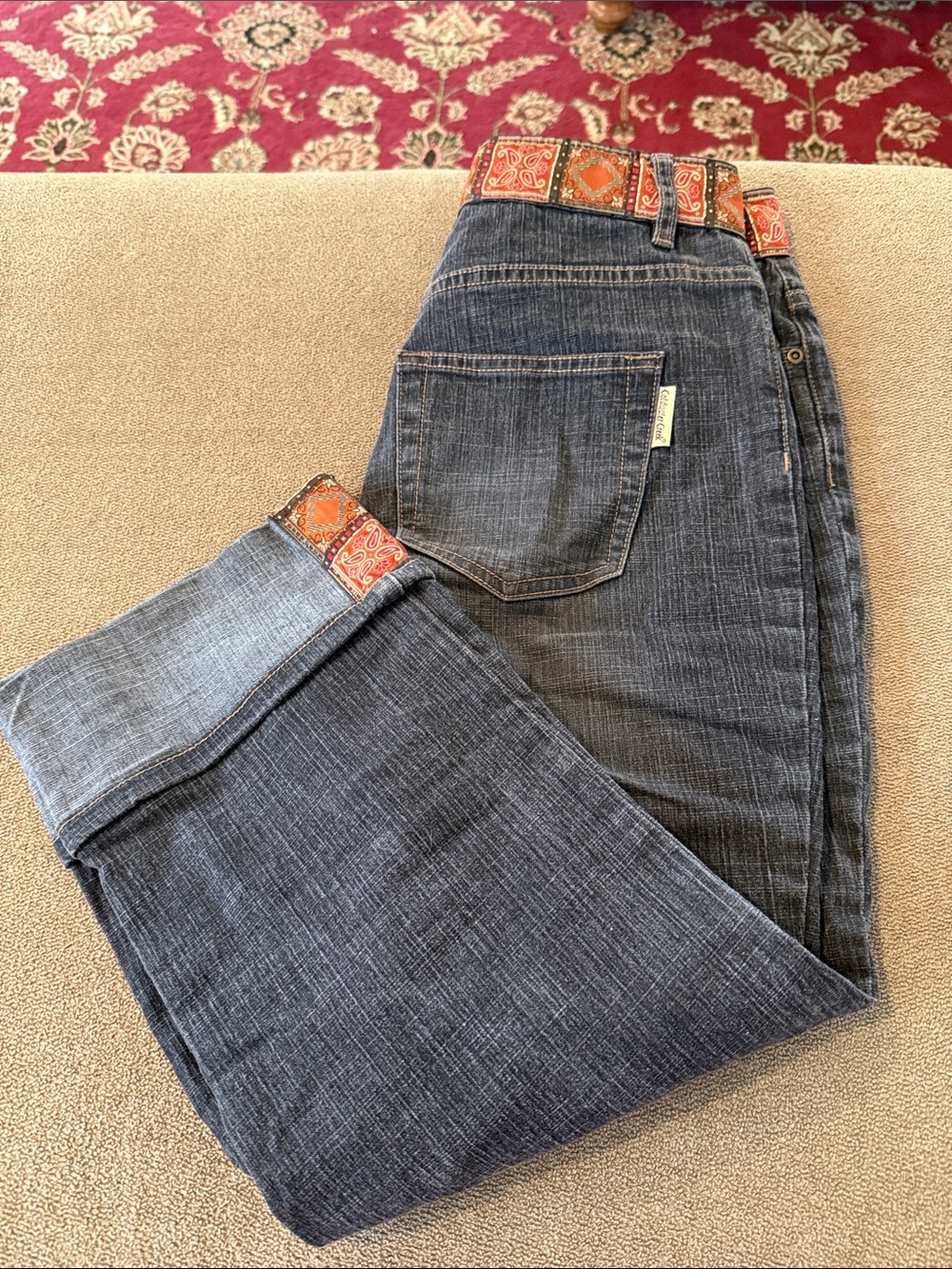 Coldwater Creek Size 6 Cropped Denim Pants Jeans Cuffed (TD)